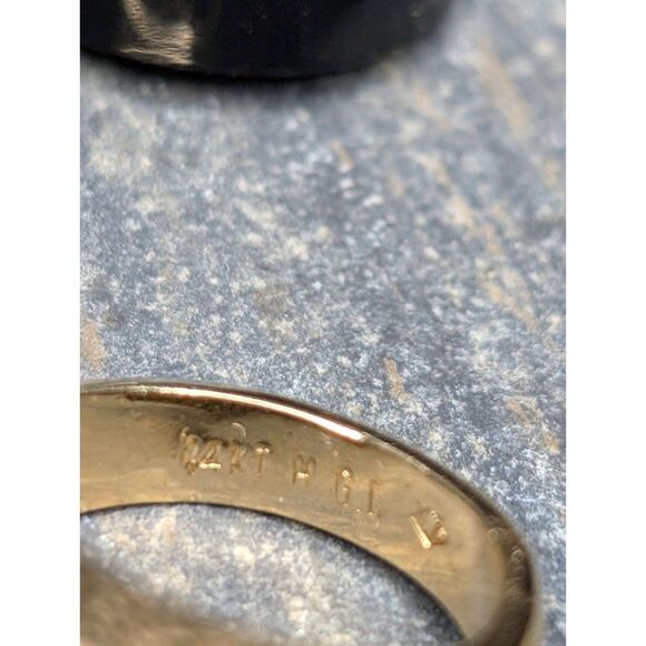 Vintage Men’s Ring – Marquise Cluster – 14K H. G. E.  – Size 8 – Bold Statement - Picture 4 of 5